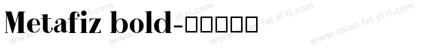 Metafiz bold字体转换